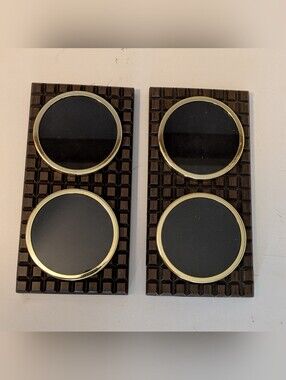 Frames Double Wooden Double Photo Set with Gold Trim 8 x 4 Bundle 2